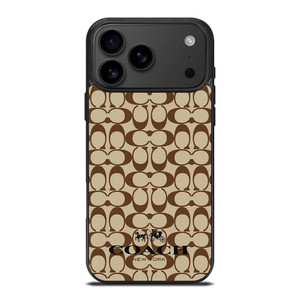 COACH NEW YORK BROWN LEATHER iPhone 17 Pro Max Case Cover